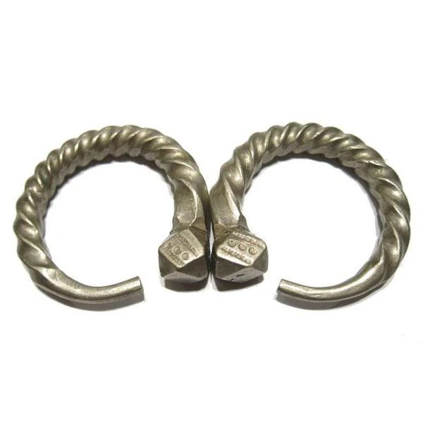 Tuareg 19th C. Silver Earrings - Image 7