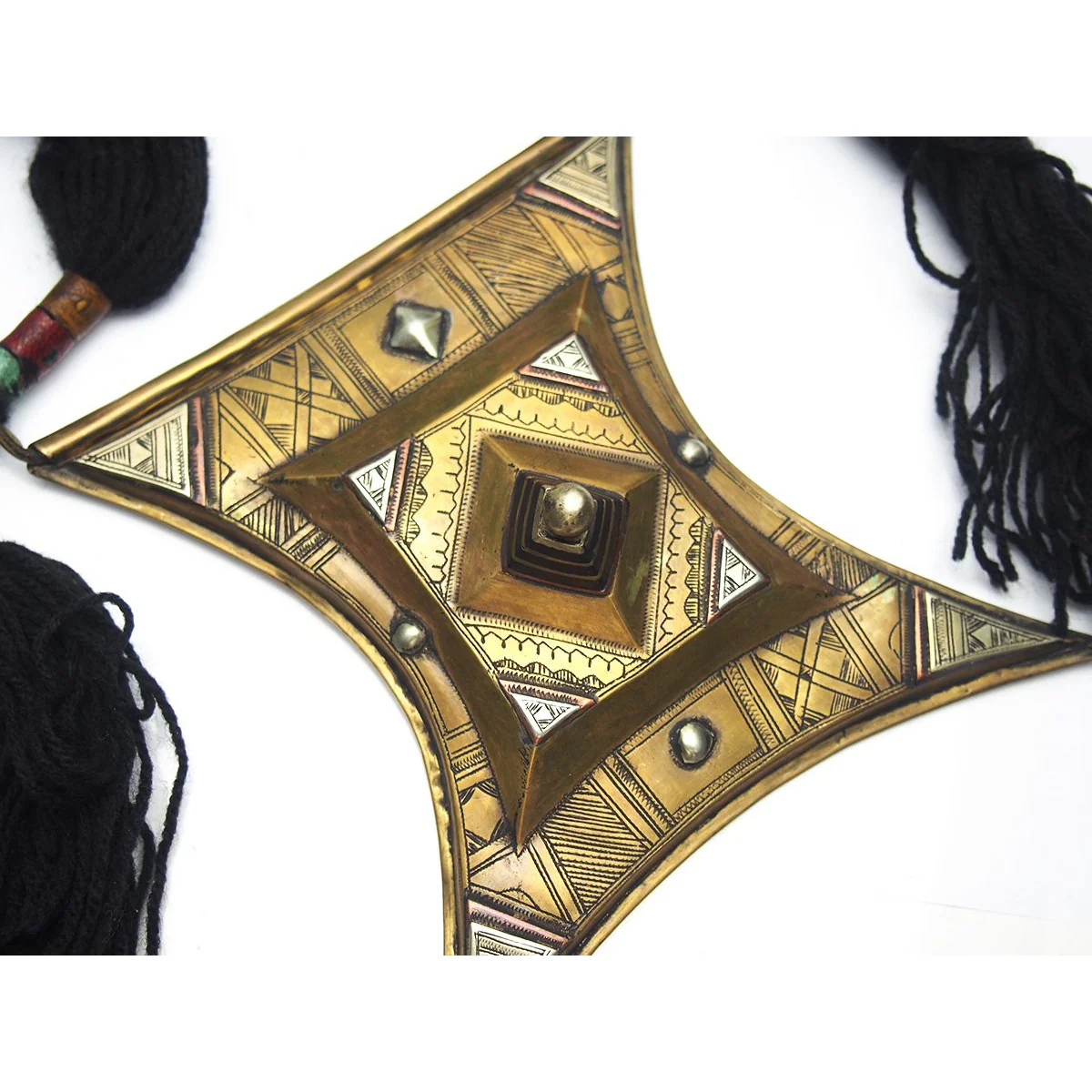 Tuareg XL Brass Amulet Necklace, A - Image 2