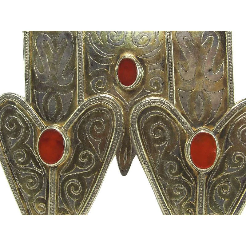 Turkmen Double Asyk Heart/Cordiform Pendant Ca.1900 - Image 3