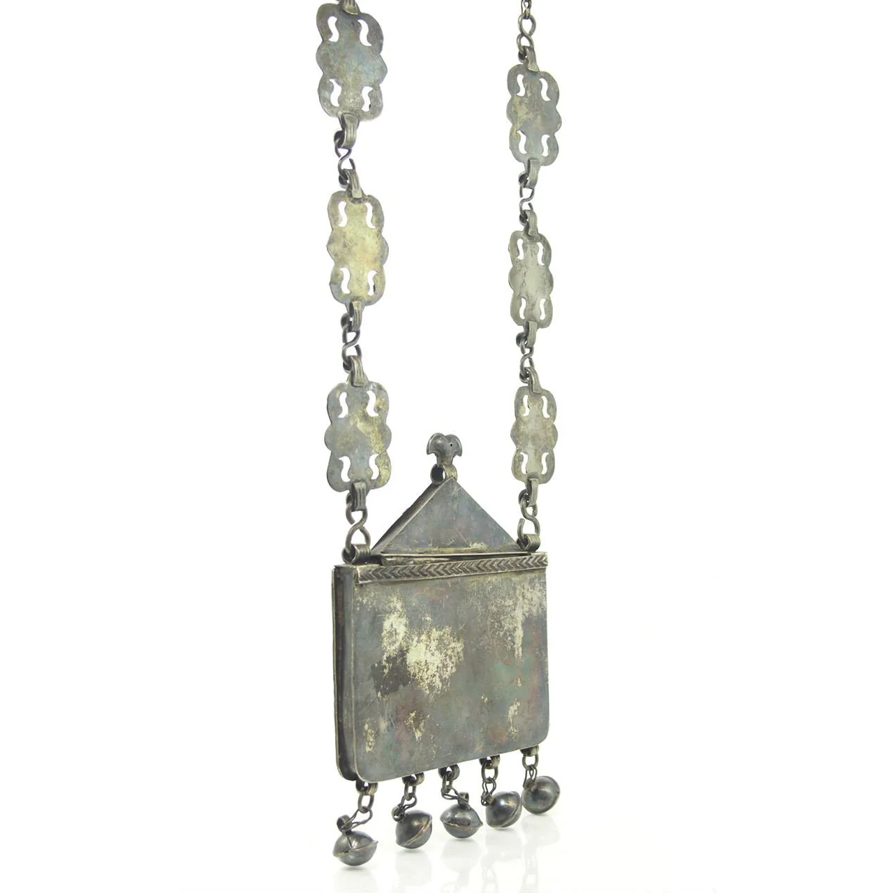 Turkmen Amulet Case Antique with Original Chain-17 - Image 7