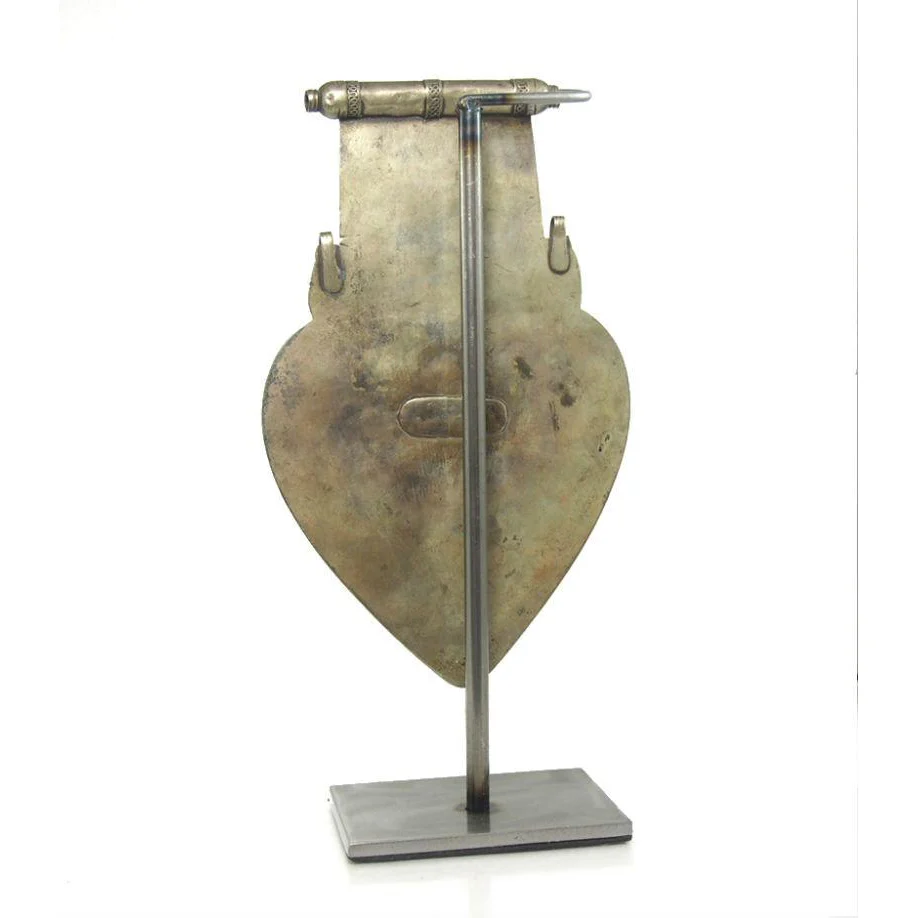 Turkmen Asyk Cordiform Heart Shaped Pendant with Repair-03 - Image 5