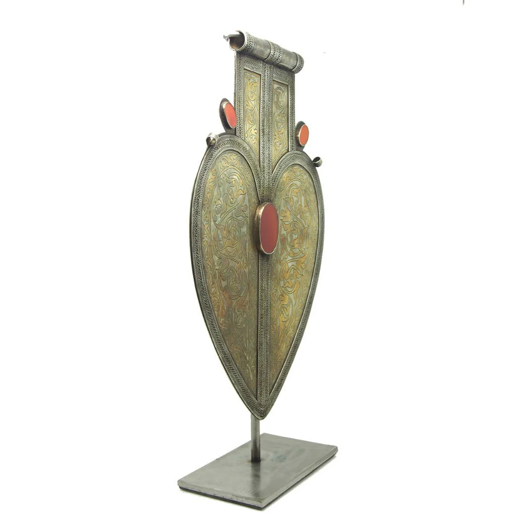 Turkmen Cordiform Heart Shape Pendant-11 - Image 7