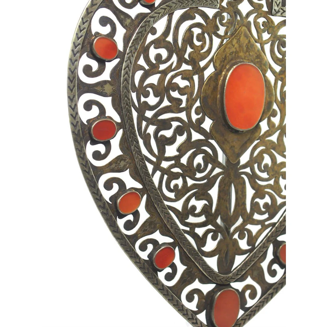 Turkmen Cordiform Heart Shape Pendant-13 - Image 4