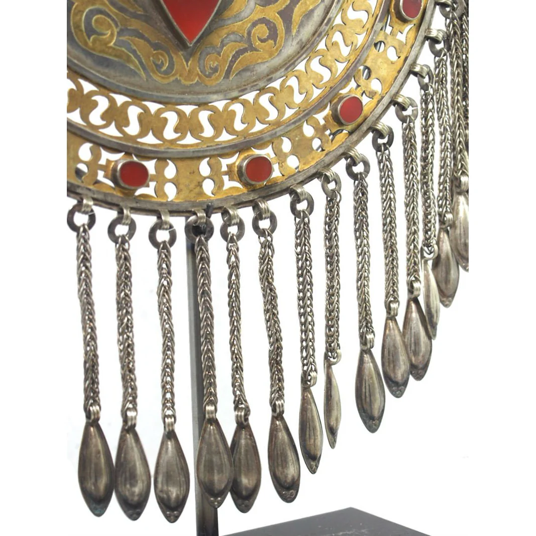 Turkmen Half Moon Shape Torque Necklace Pendant - 15 - Image 5