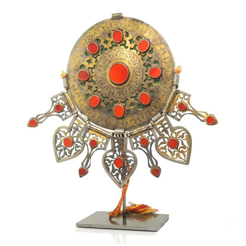 Turkmen Pectoral Disc Shape Antique Pendant Set-01 - Image 4