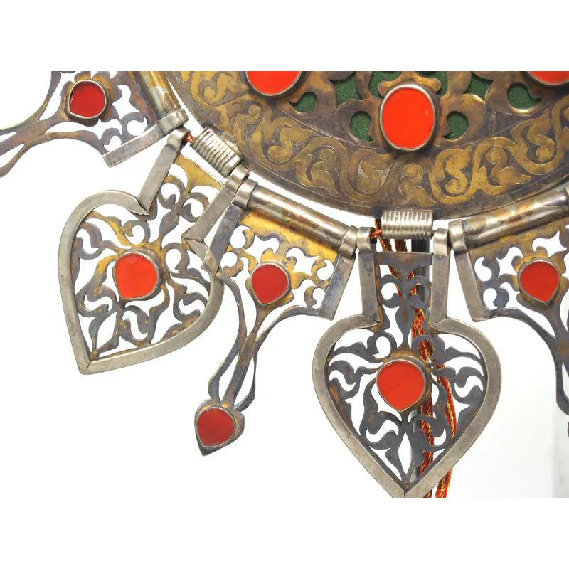 Turkmen Pectoral Disc Shape Antique Pendant Set-01 - Image 6