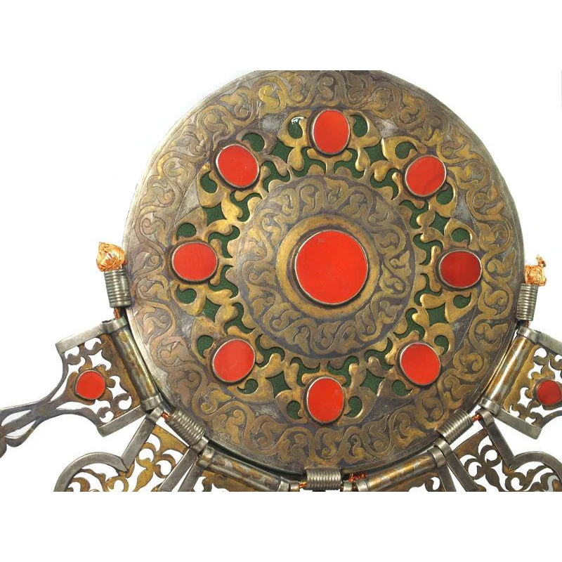 Turkmen Pectoral Disc Shape Antique Pendant Set-01 - Image 9