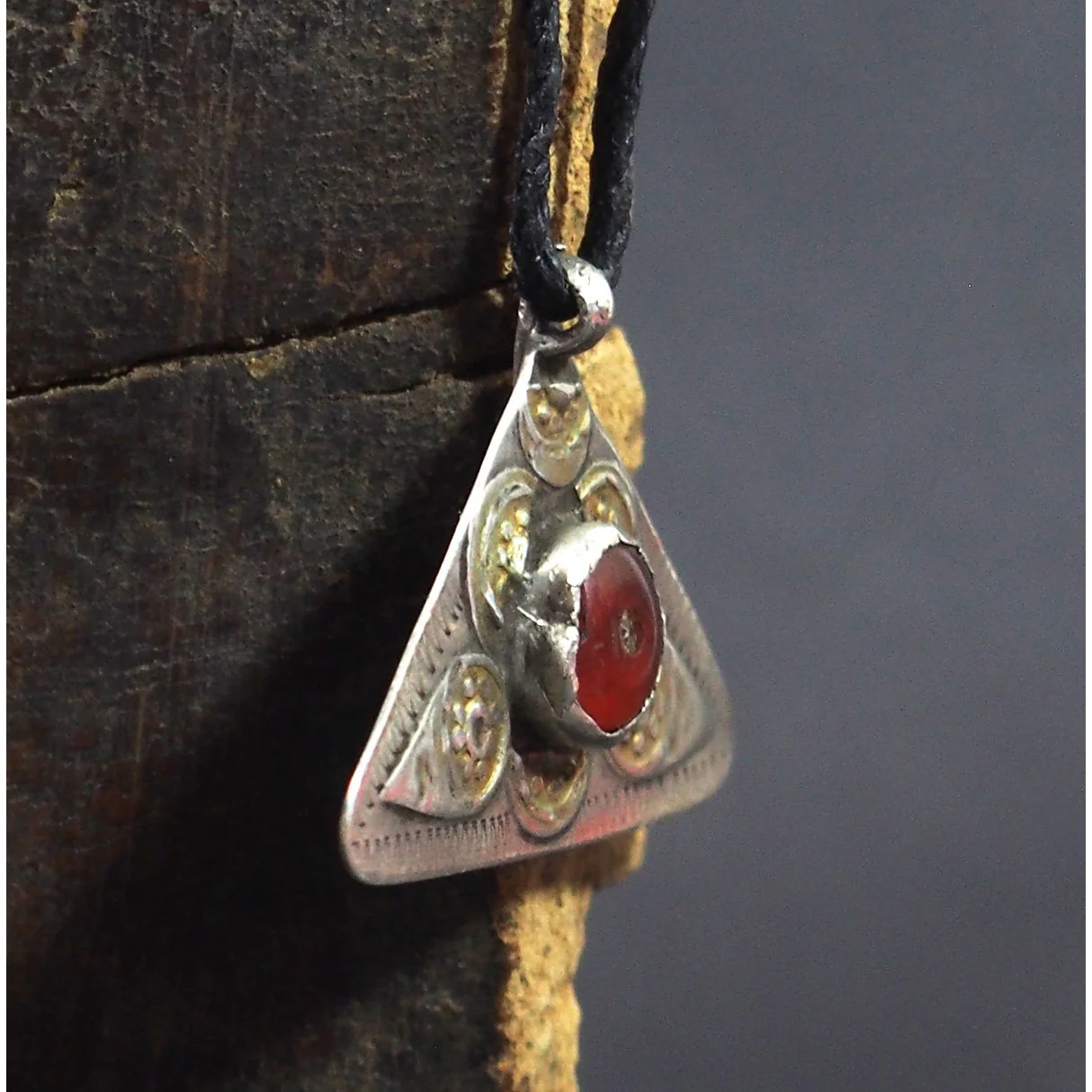 Turkmen Silver Heirloom Charm Pendant Necklace - Image 2