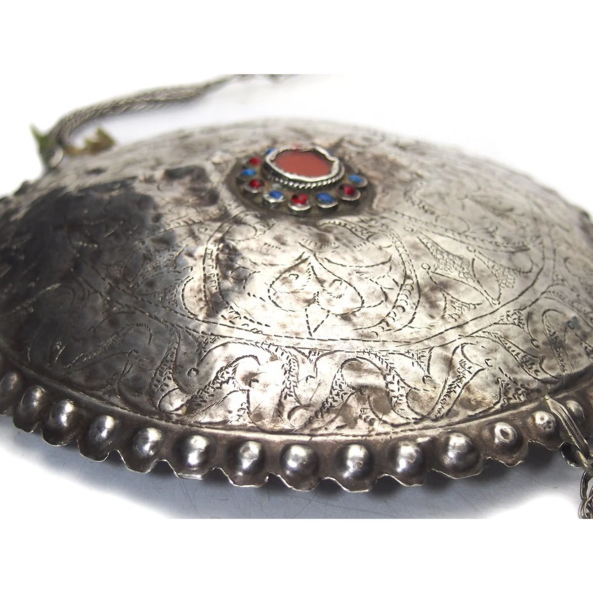 Turkmen Silver Pectoral Adornment - Image 5
