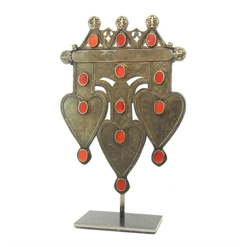 Turkmen Triple Cordiform Heart Shape Pendant-08 - Image 2