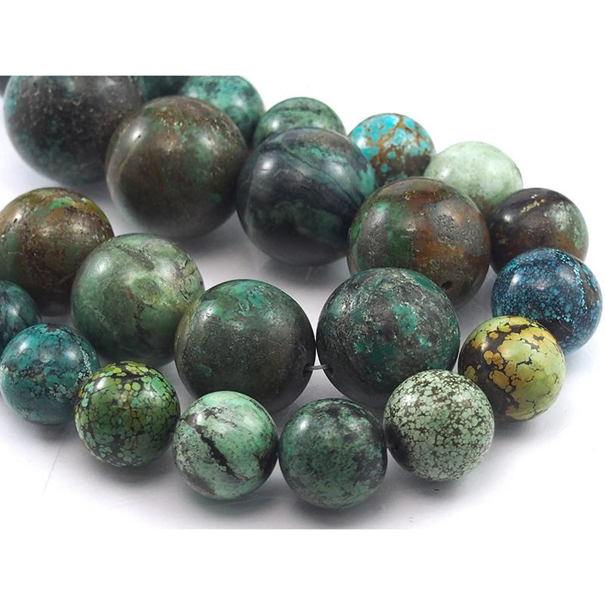 Natural Fine Turquoise XL Rounds Strand - Image 3