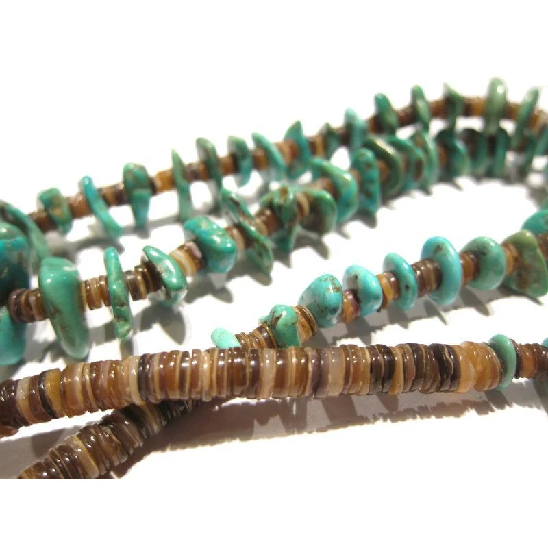 Turquoise and Shell Necklace - Image 2