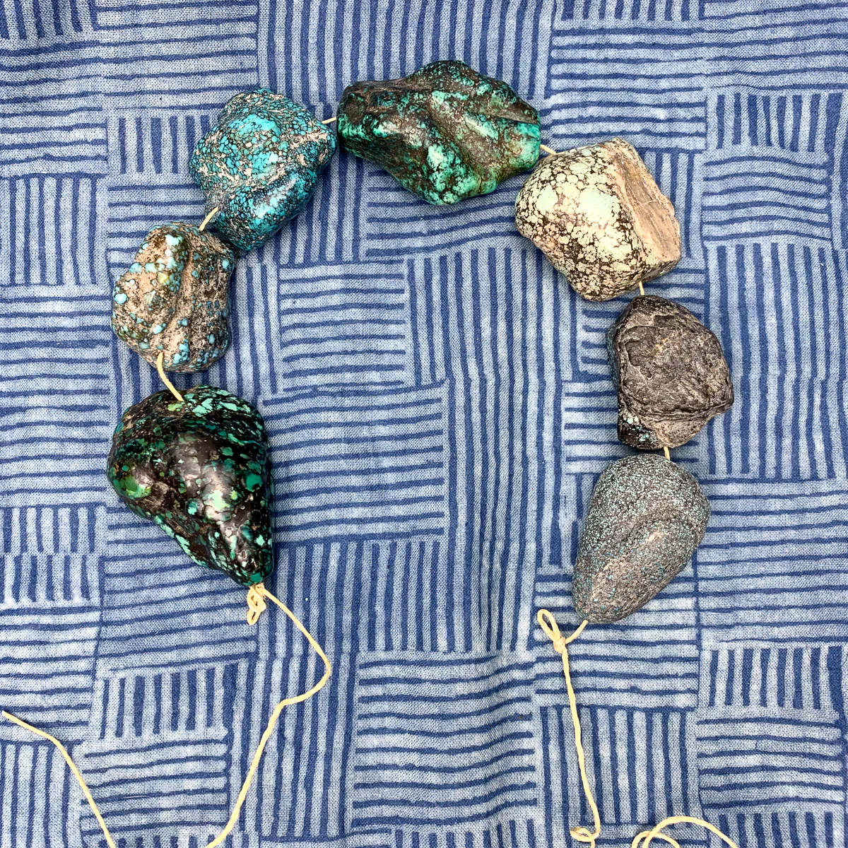 Antique Tibetan Turquoise Nuggets Large to XL - Image 3