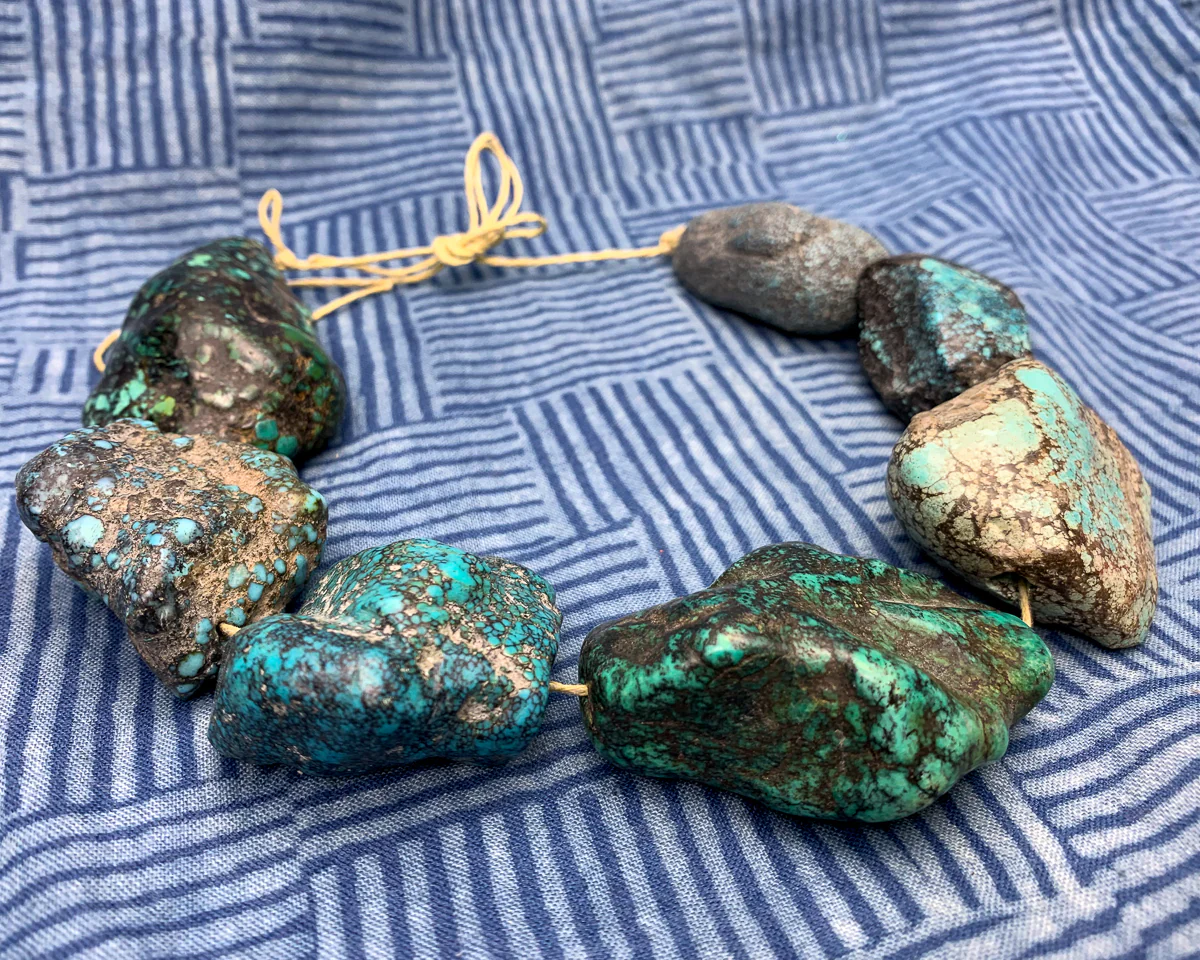 Antique Tibetan Turquoise Nuggets Large to XL - Image 4