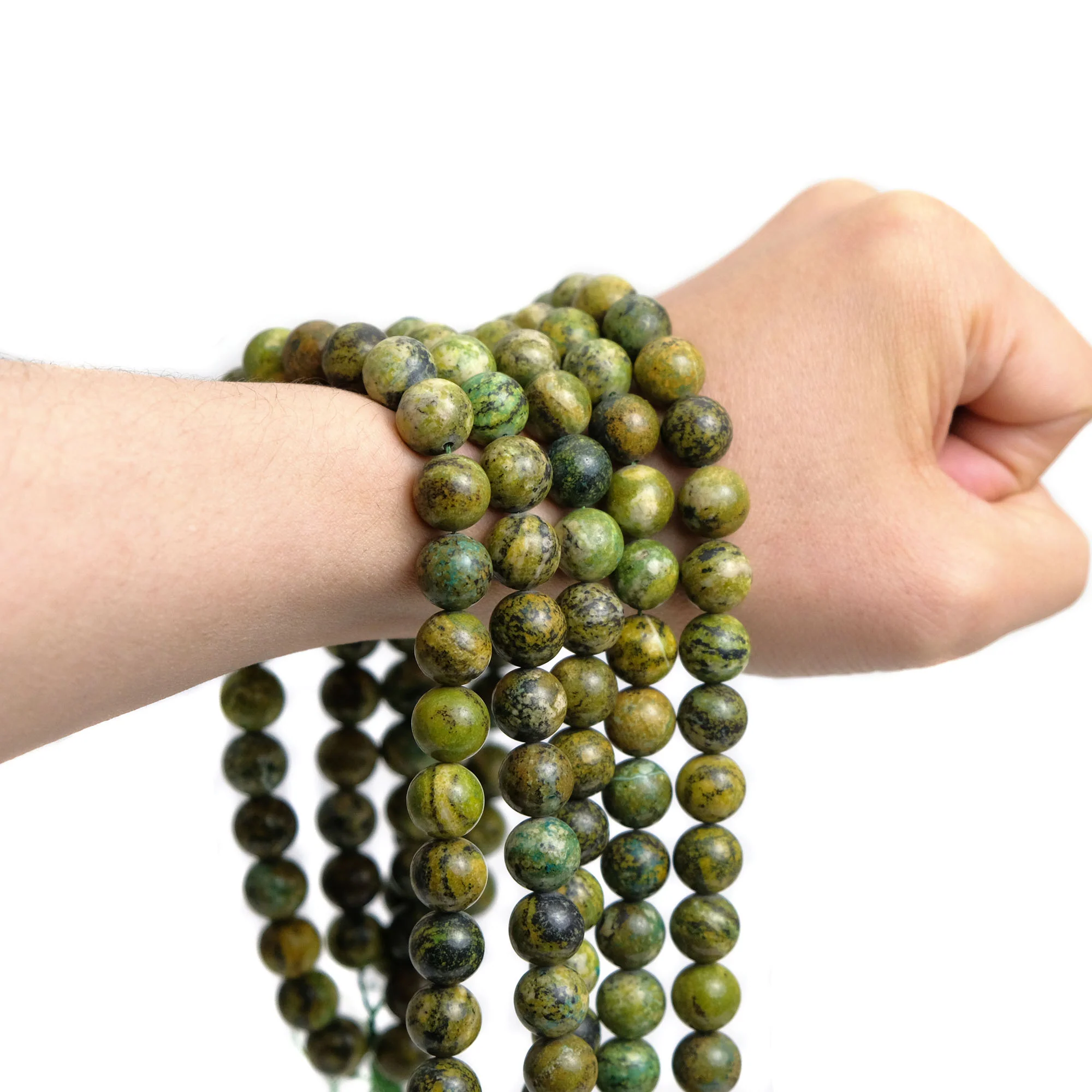 Turquoise Tibetan Green 12mm Smooth Rounds - Image 2