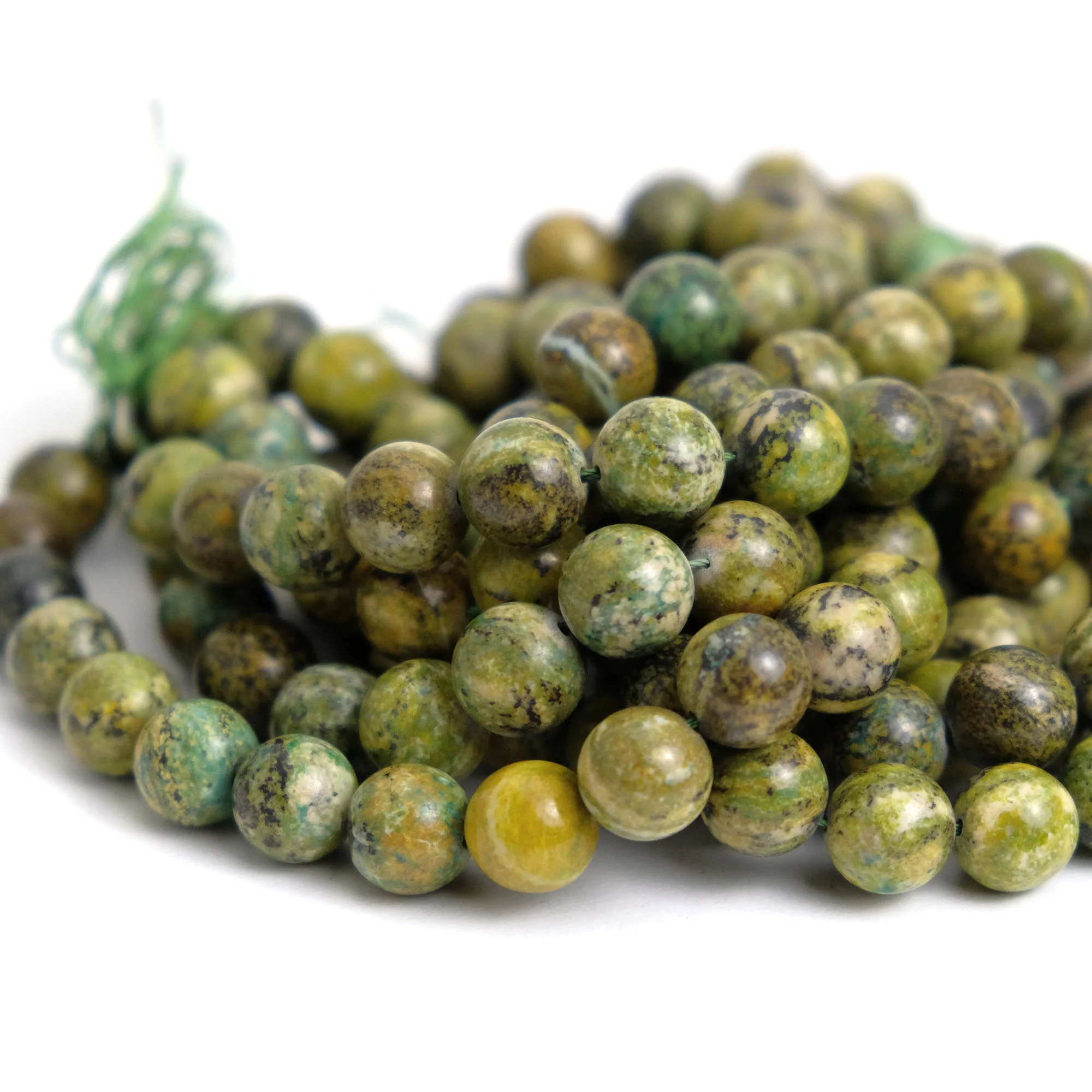 Turquoise Tibetan Green 12mm Smooth Rounds - Image 3