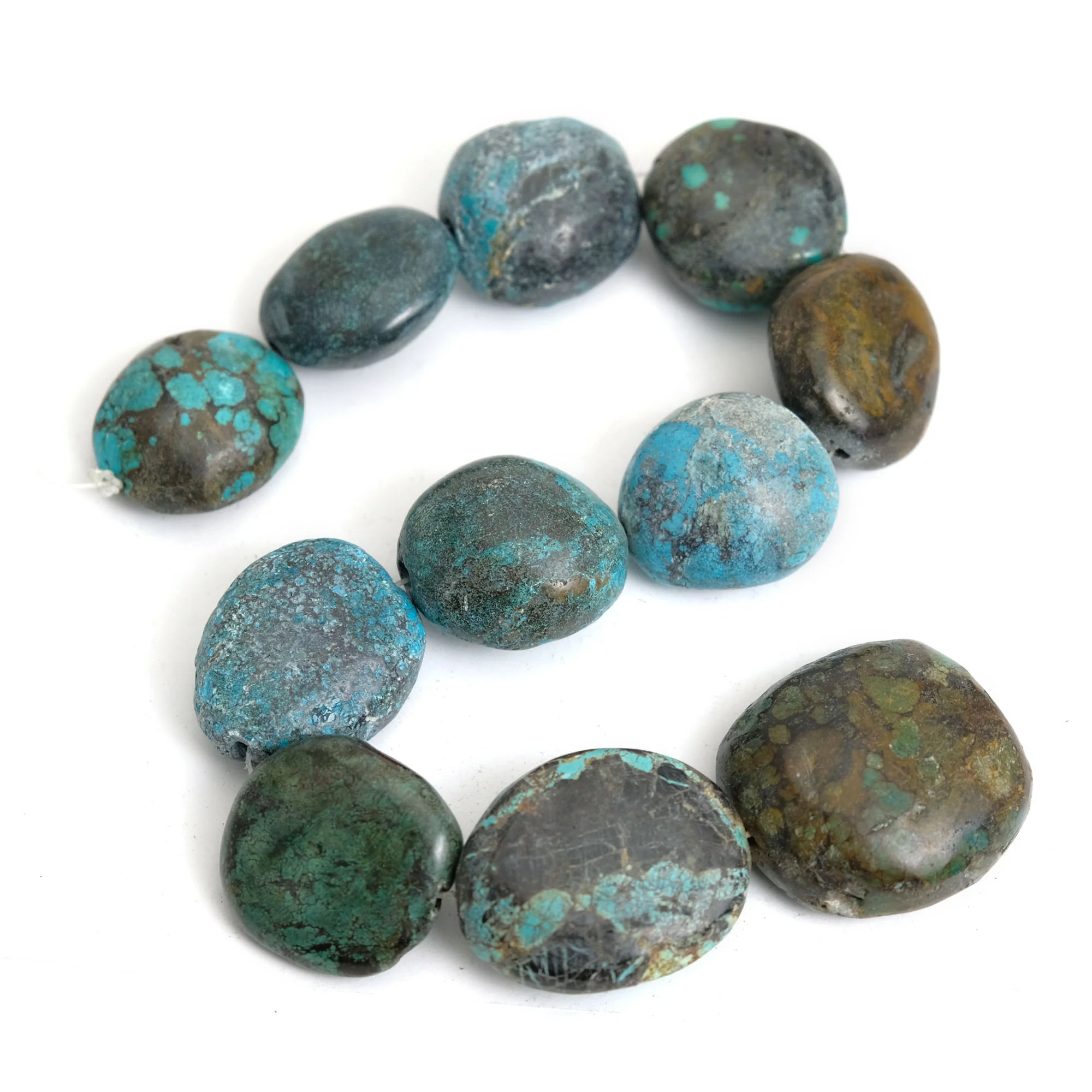 Turquoise Tibetan Natural XL Nuggets Strand, B - Image 2