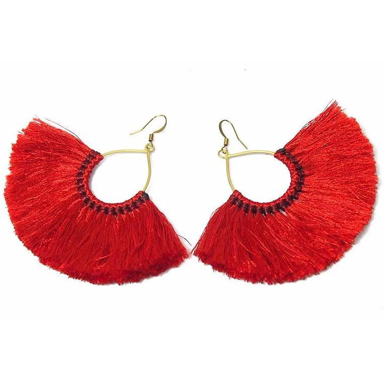 Tut Silk Beard Earrings - Image 2