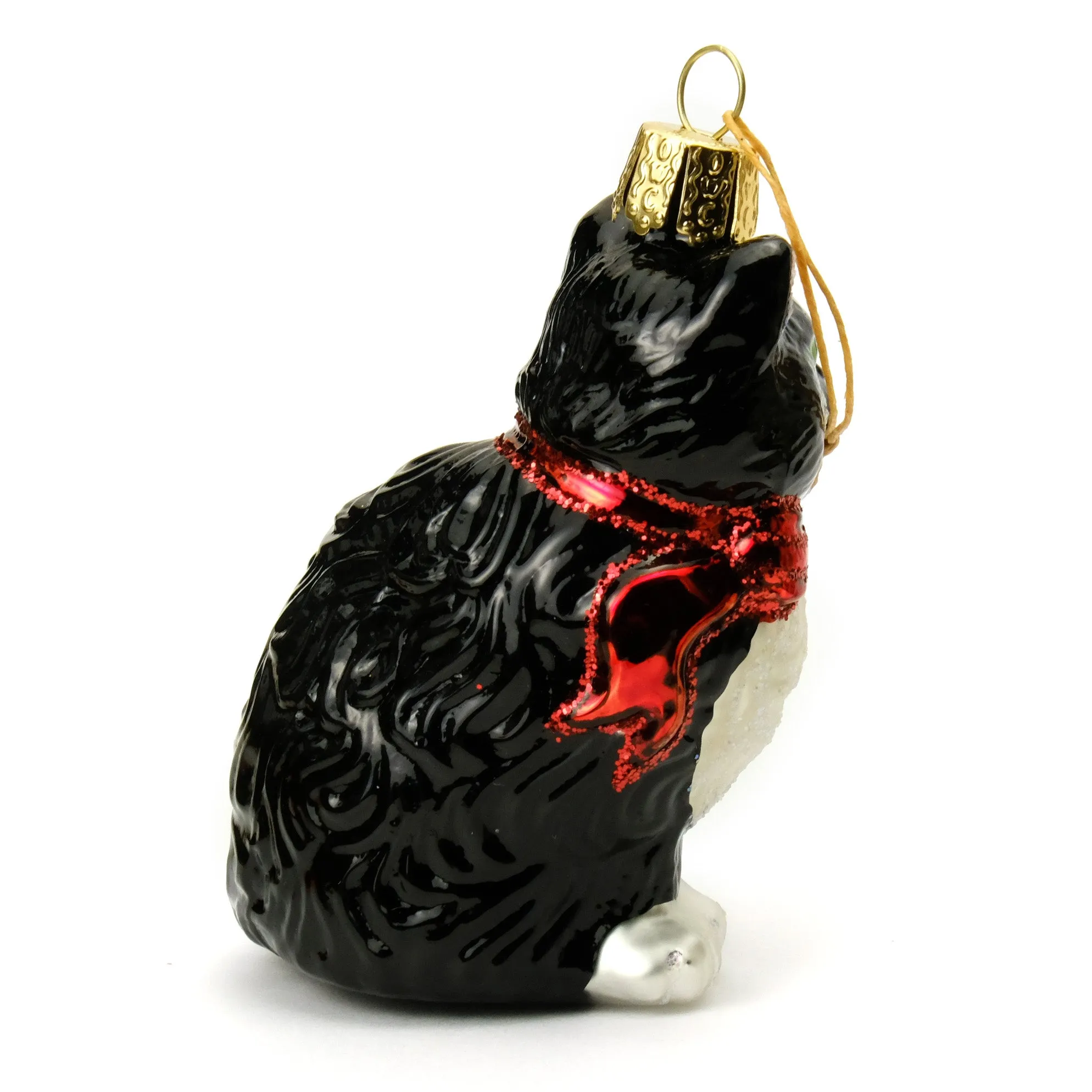 Tuxedo Black and White Cat Ornament - Image 2