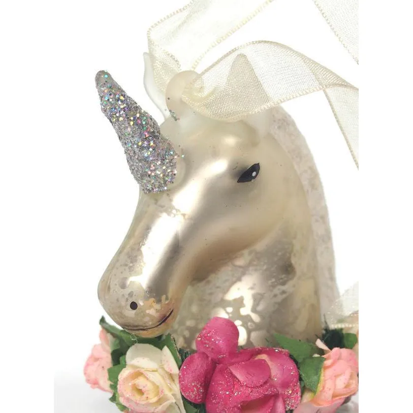 Unicorn Sparkle Glass Ornament - Image 4