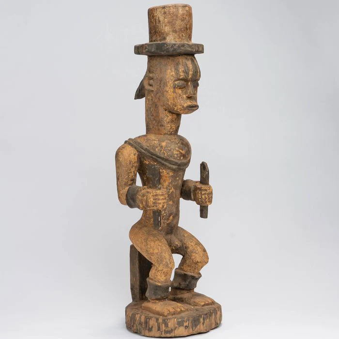 Urhobo Male Edjo Ikenga Warrior Statuette #341 - Image 2