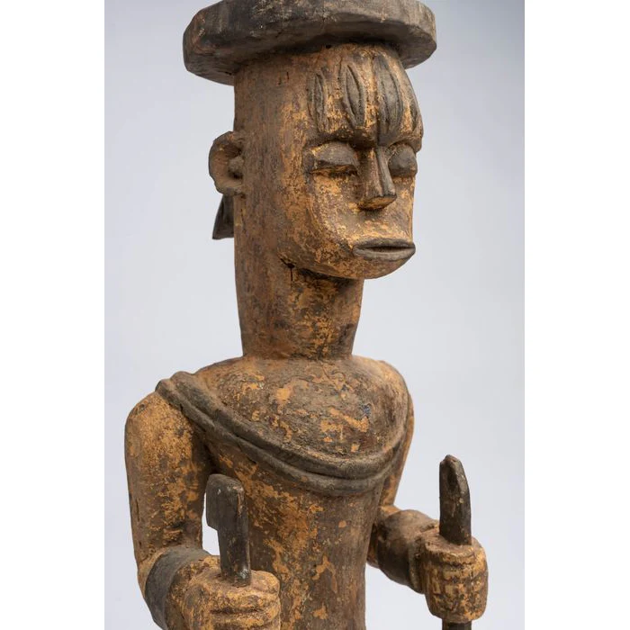 Urhobo Male Edjo Ikenga Warrior Statuette #341 - Image 3
