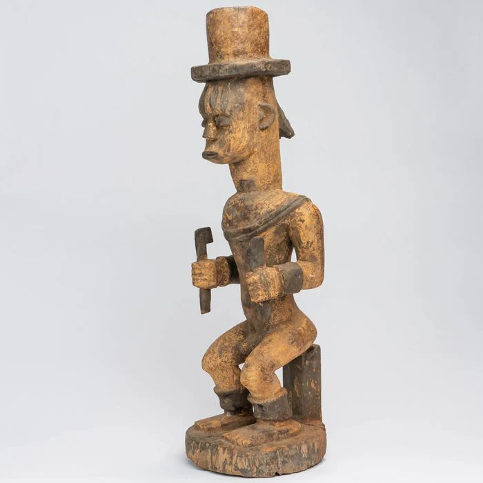 Urhobo Male Edjo Ikenga Warrior Statuette #341 - Image 4