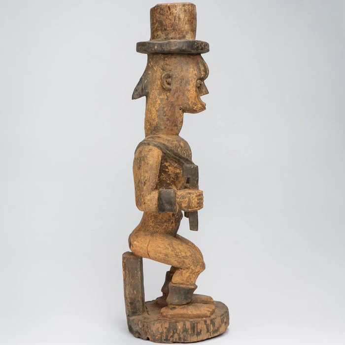 Urhobo Male Edjo Ikenga Warrior Statuette #341 - Image 5