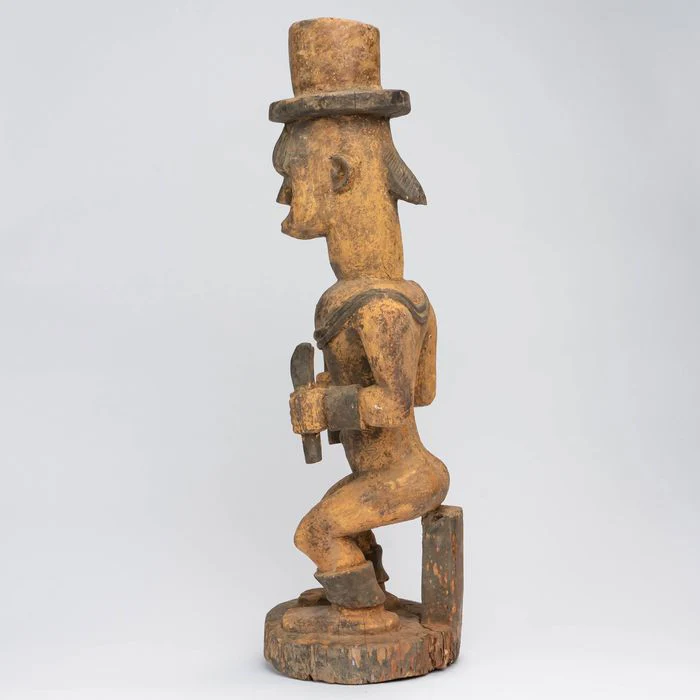 Urhobo Male Edjo Ikenga Warrior Statuette #341 - Image 6