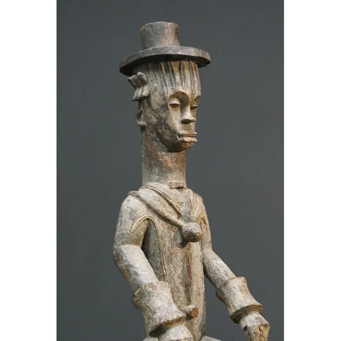 Urhobo Omo Ogun Warrior Ikenga Male Statue, Nigeria #896 - Image 10