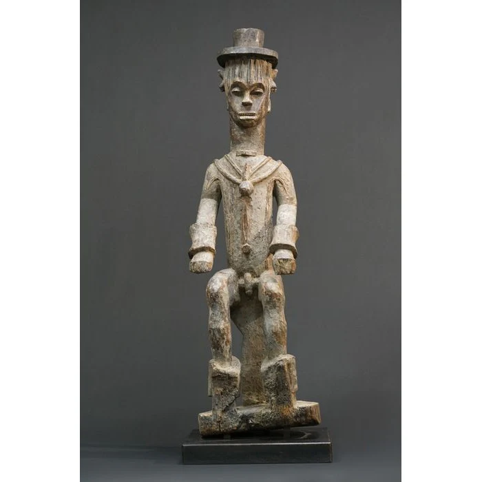 Urhobo Omo Ogun Warrior Ikenga Male Statue, Nigeria #896 - Image 2