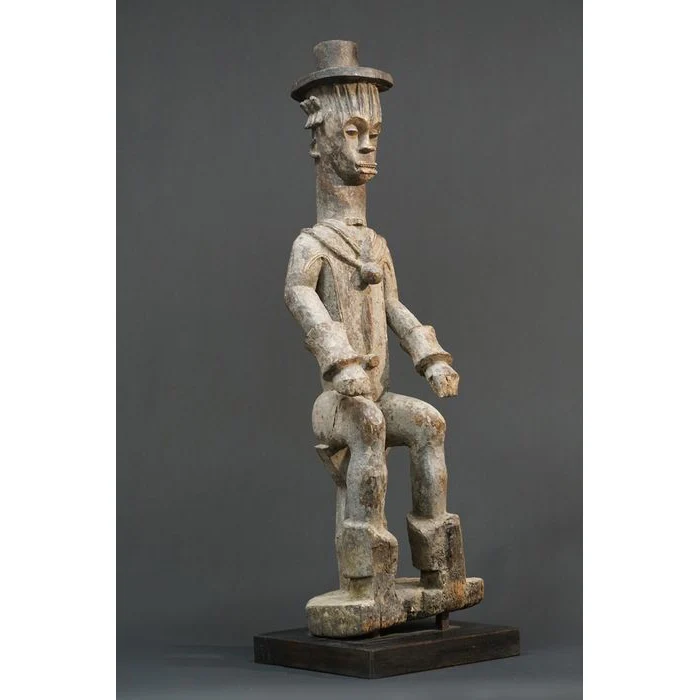 Urhobo Omo Ogun Warrior Ikenga Male Statue, Nigeria #896 - Image 3