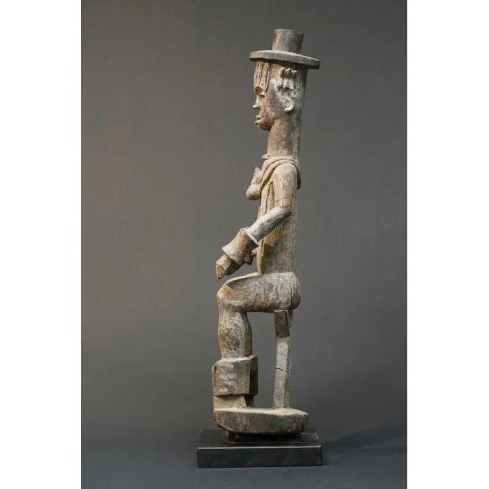 Urhobo Omo Ogun Warrior Ikenga Male Statue, Nigeria #896 - Image 4