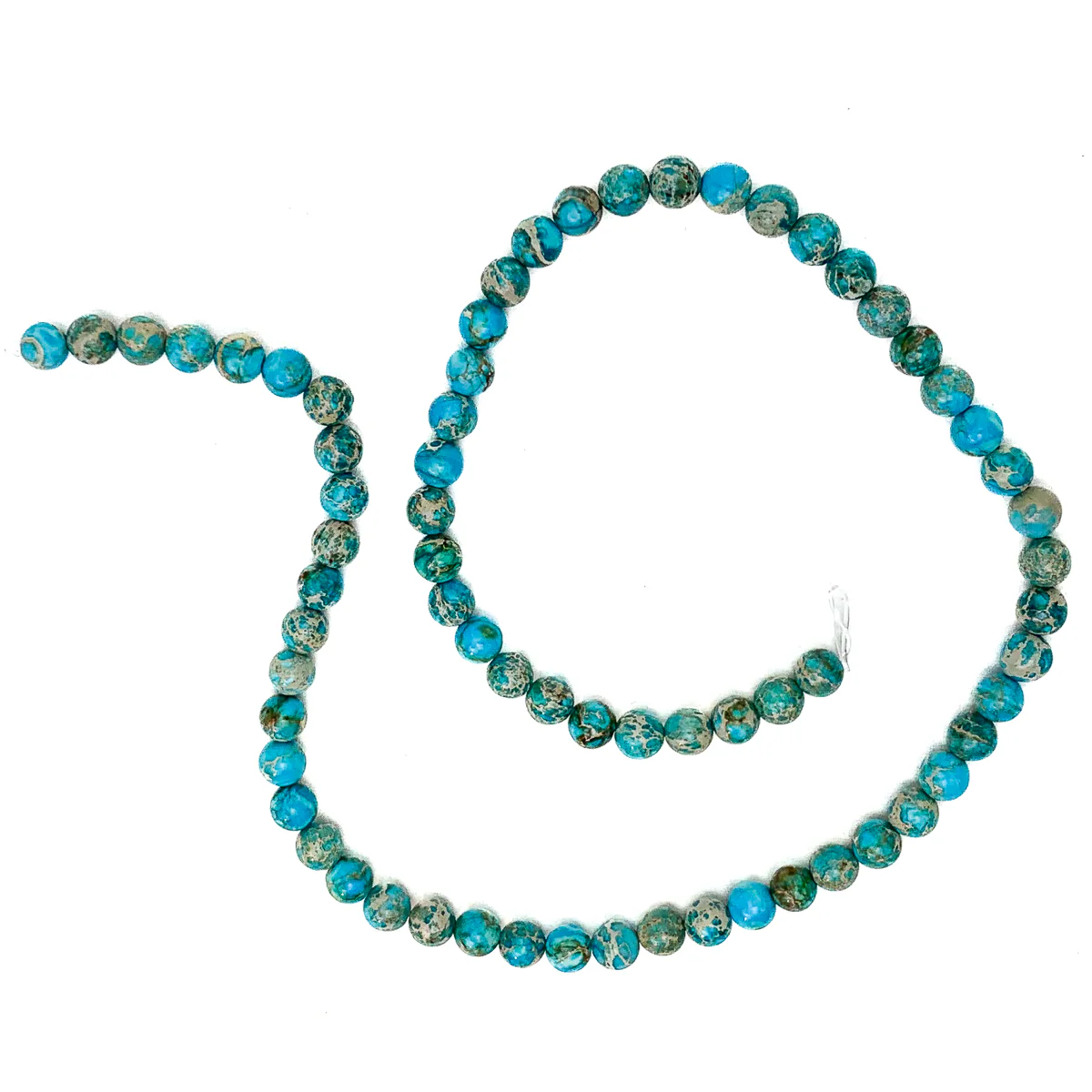 Variscite Blue 6mm Smooth Rounds Bead Strand - Image 2