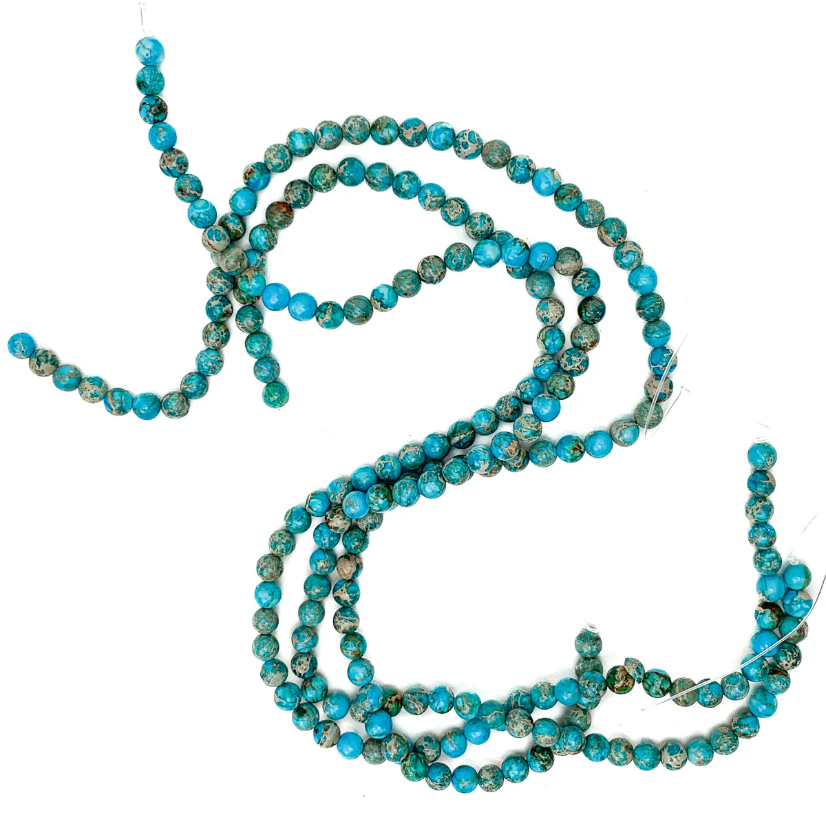 Variscite Blue 6mm Smooth Rounds Bead Strand - Image 3