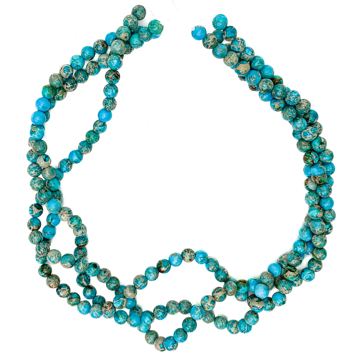 Variscite Blue 6mm Smooth Rounds Bead Strand - Image 4