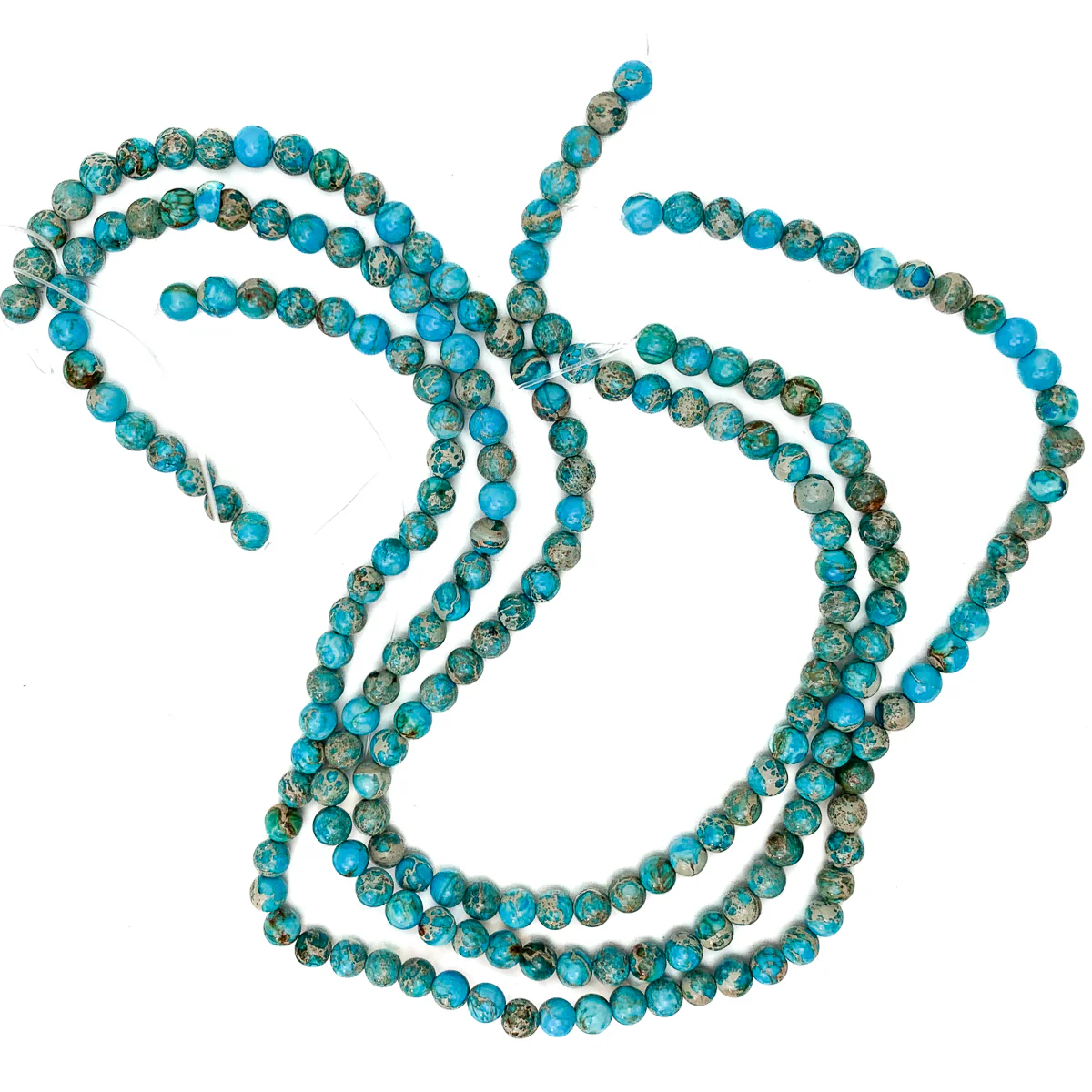 Variscite Blue 6mm Smooth Rounds Bead Strand - Image 6