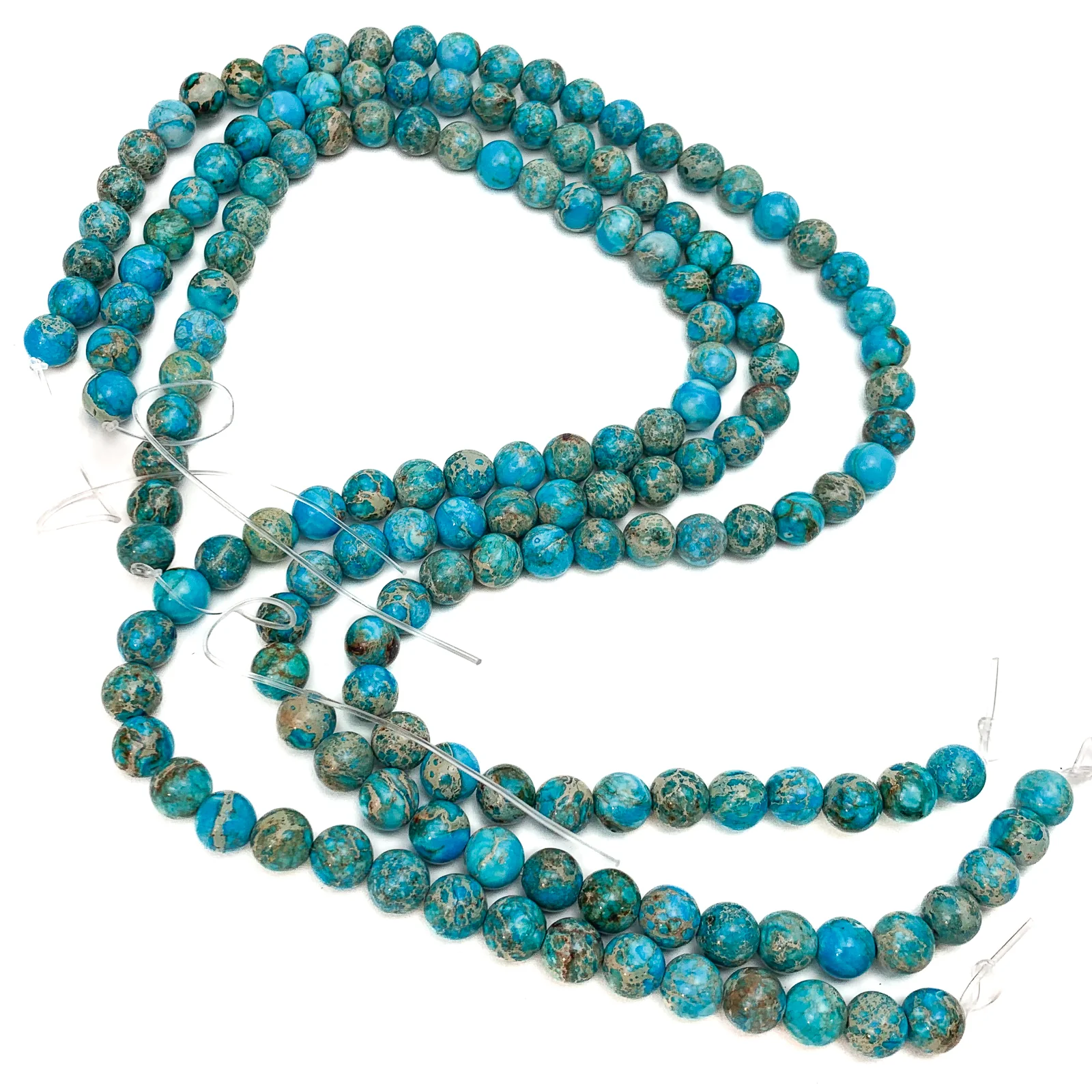 Variscite Blue 8mm Smooth Rounds Bead Strand - Image 4