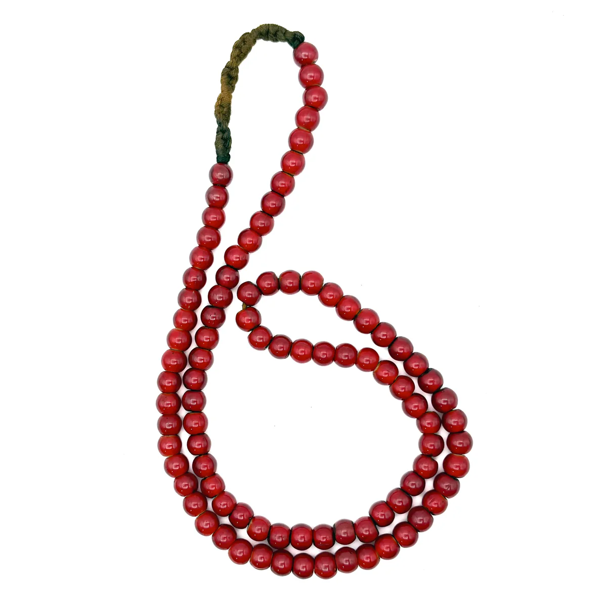 Venetian White Heart 8.5mm Bead Necklace - Image 5