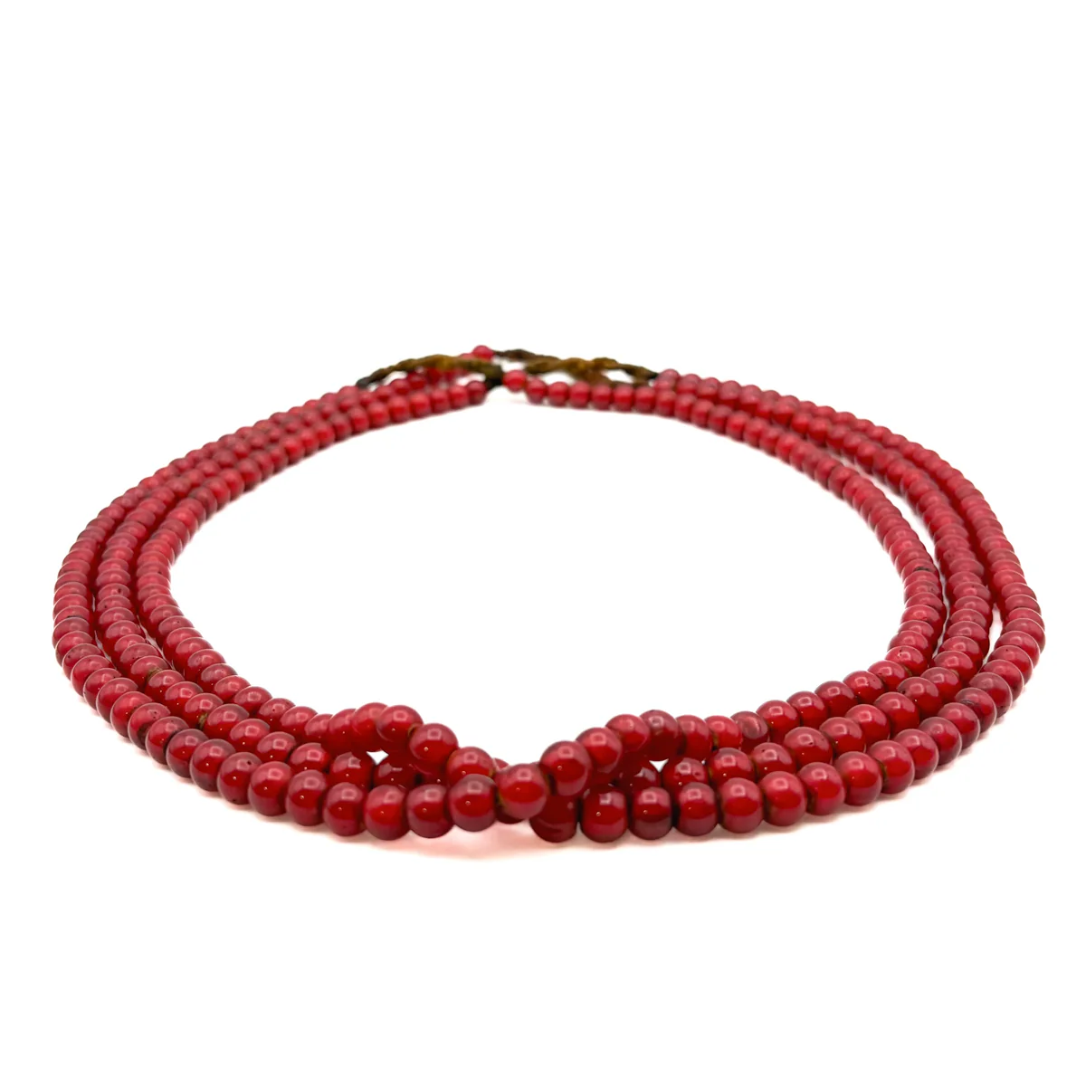 Venetian White Heart 8.5mm Bead Necklace - Image 7