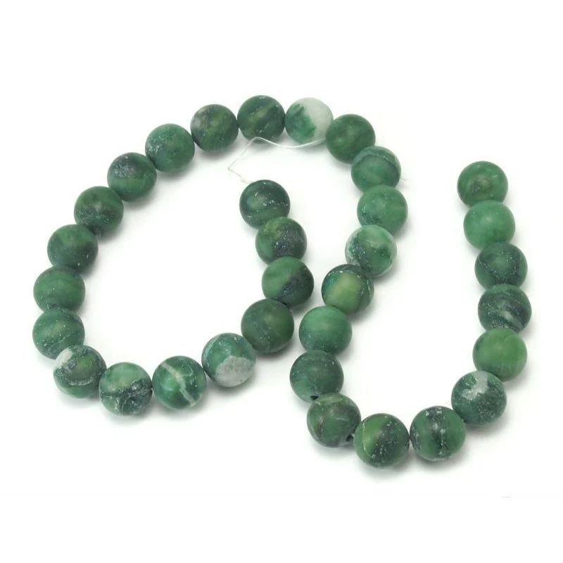 Verdite Matte Smooth Rounds 12mm Strand - Image 4