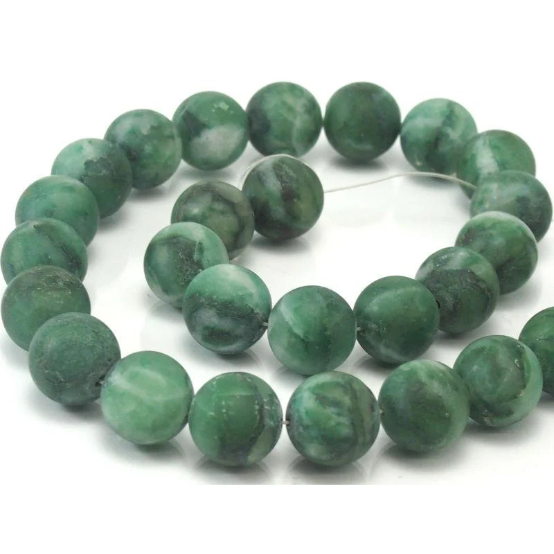 Verdite Matte Smooth Rounds 14mm Strand - Image 2