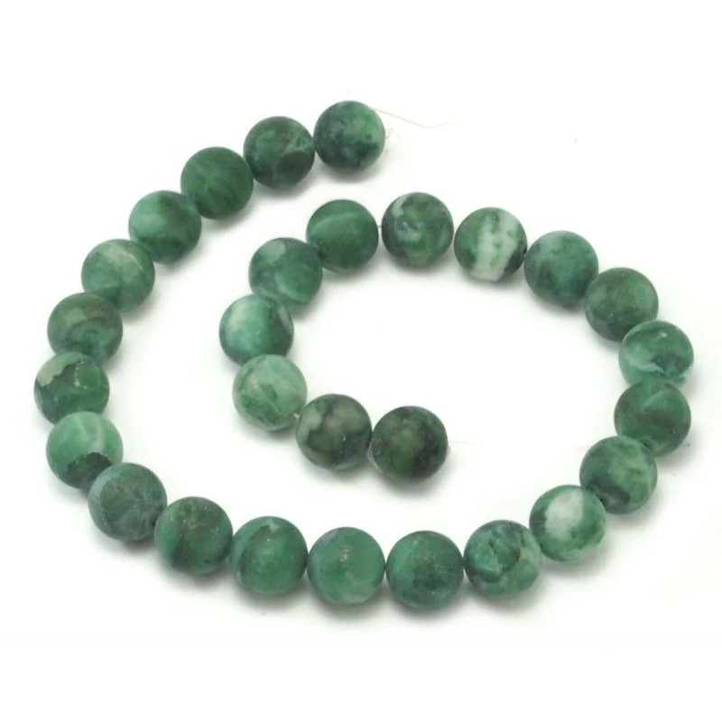 Verdite Matte Smooth Rounds 14mm Strand - Image 3