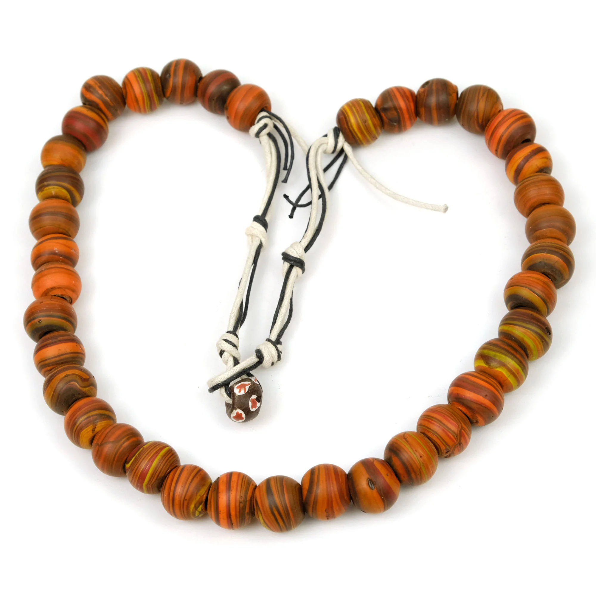 "Vertigo Cyclone" Rounds Glass Trade Bead Necklace/Strand or Loose - Image 2