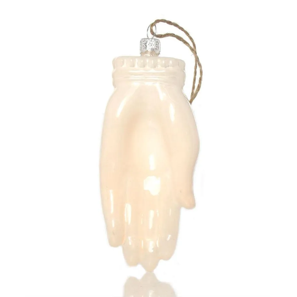 Victorian Hand of Peace Glass Ornament - Image 3
