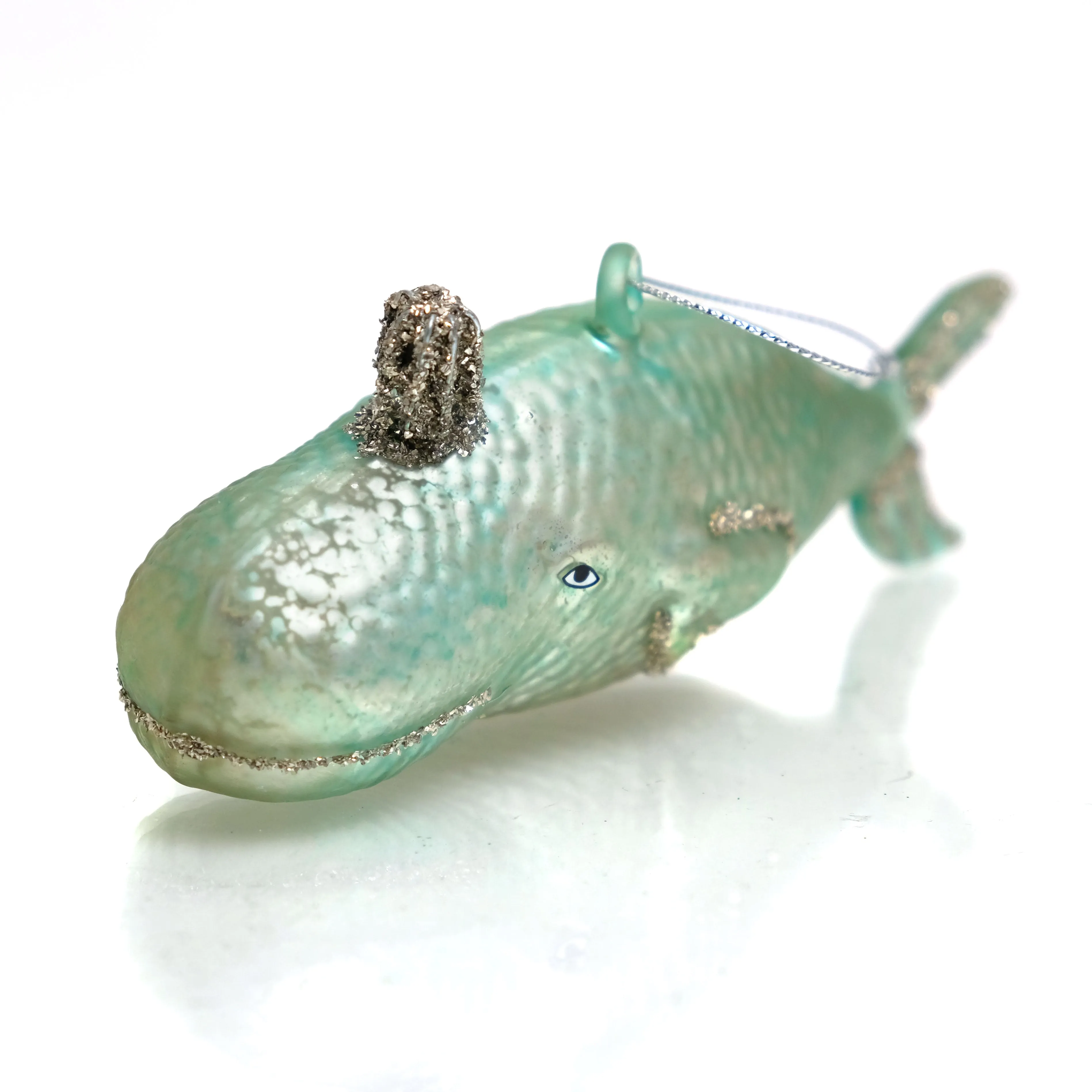 Victorian Whale Glass Ornament - Image 2