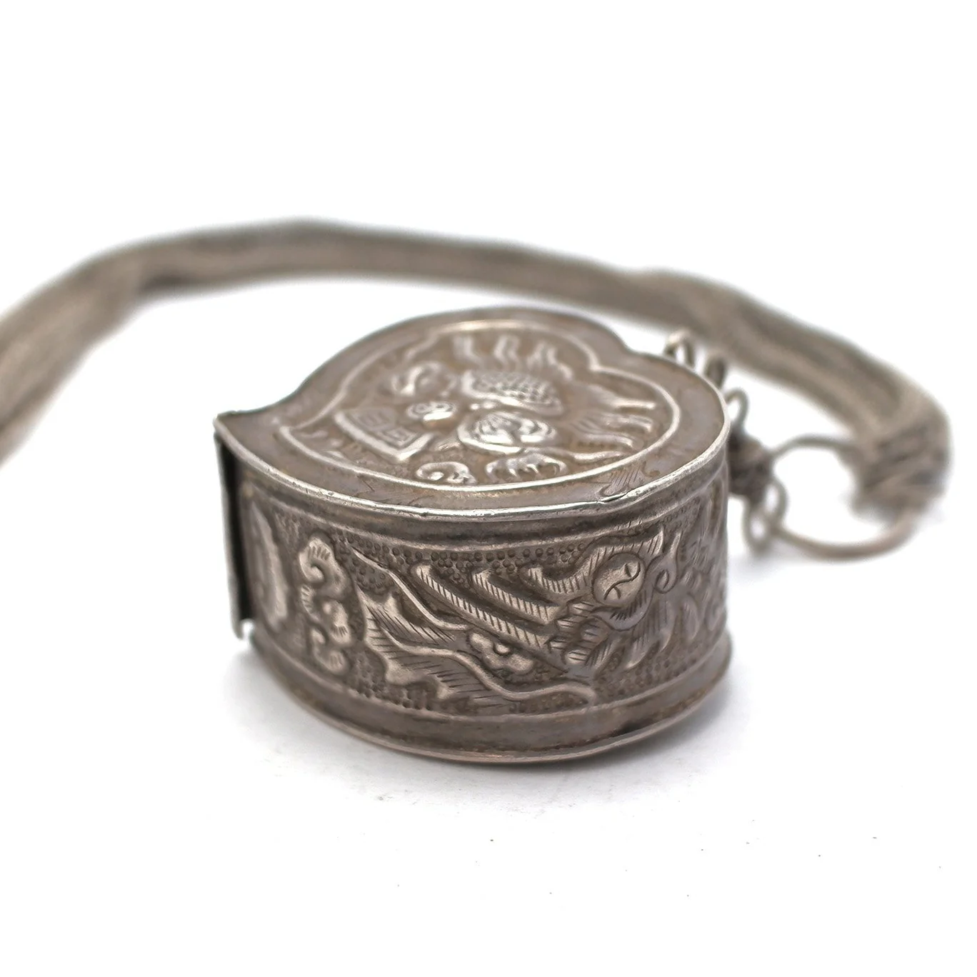 Vietnam 95% Silver Tobacco Box Necklace - Image 3