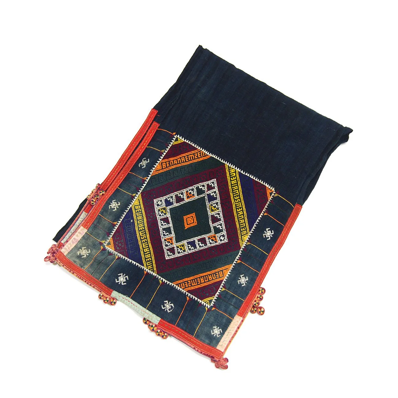 Vintage Hilltribe Hand-Embroidered Scarf - Image 2