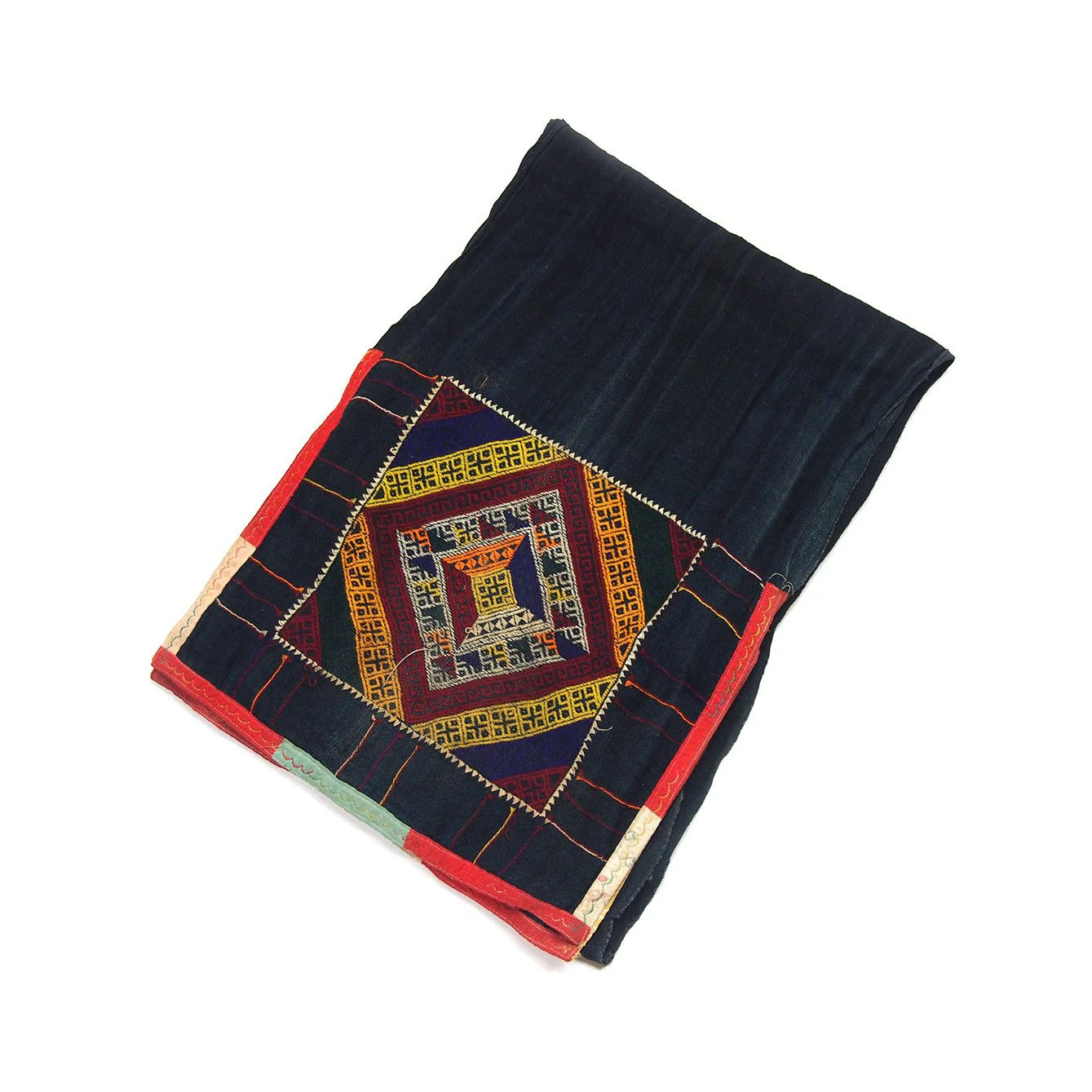 Vintage Hilltribe Hand-Embroidered Scarf - Image 2