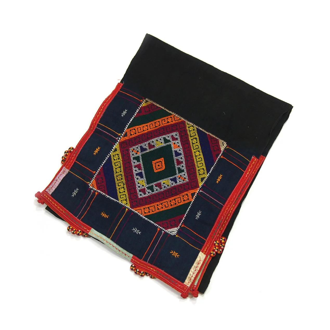 Vintage Hilltribe Hand-Embroidered Scarf - Image 2